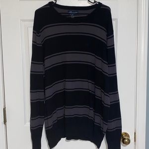 Men’s Striped Crewneck Knit Sweater